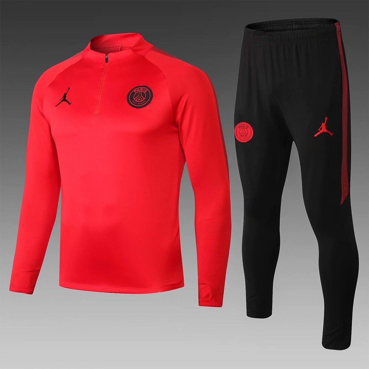 PSG 0329 HALF ZIPPER RED 1 Soccer Jersey sports jersey product view 1