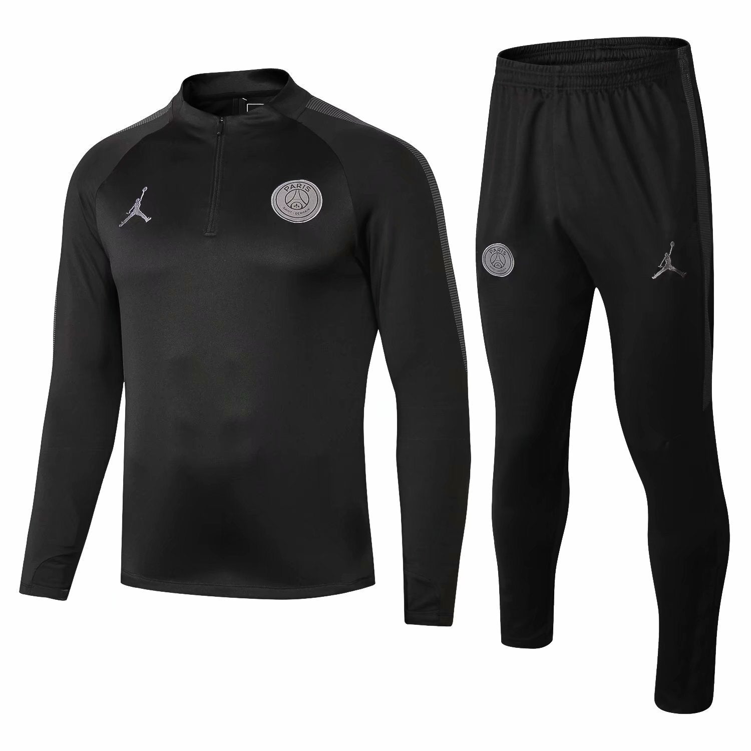 PSG 0330 HALF ZIPPER BLACK 1 Soccer Jersey sports jersey product view 1