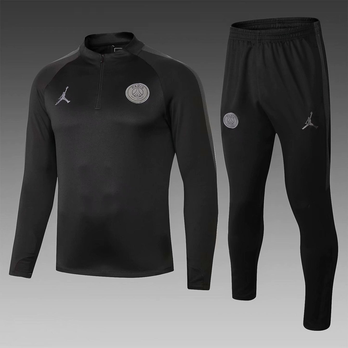PSG 0330 HALF ZIPPER BLACK 2 Soccer Jersey sports jersey product view 1