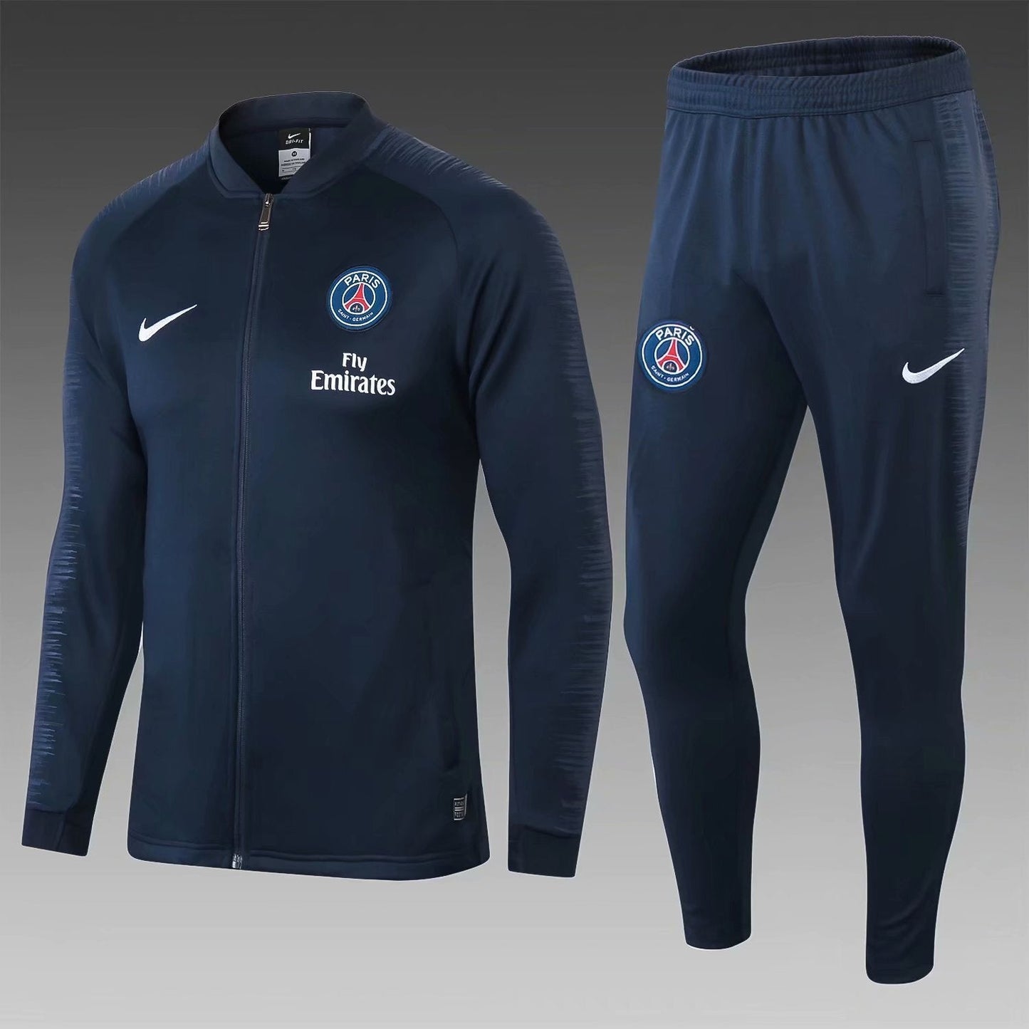 PSG DIAMOND BLUE LONG ZIP Training Suit Soccer Jersey sports jersey product view 1