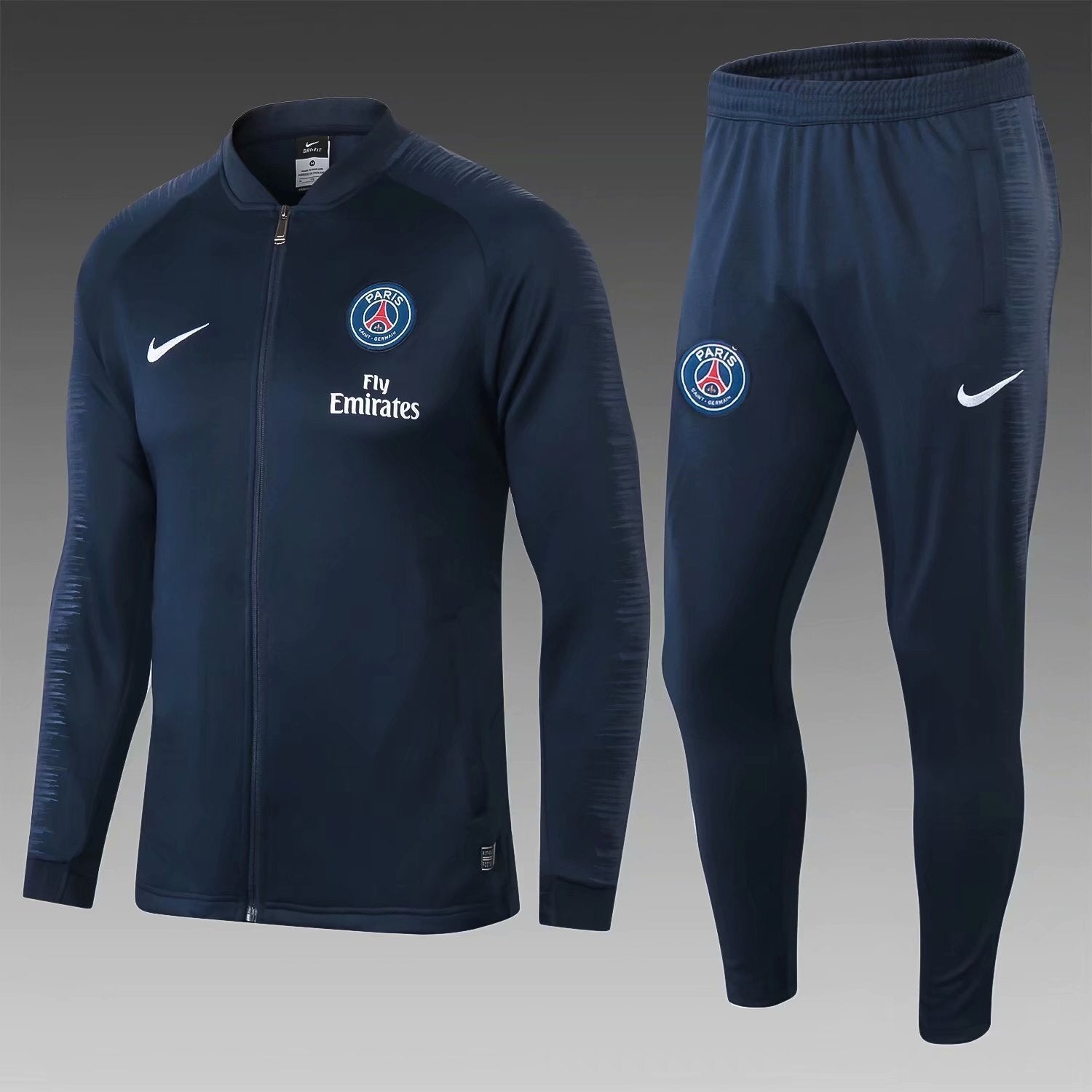 PSG DIAMOND BLUE LONG ZIP Training Suit Soccer Jersey sports jersey product view 1