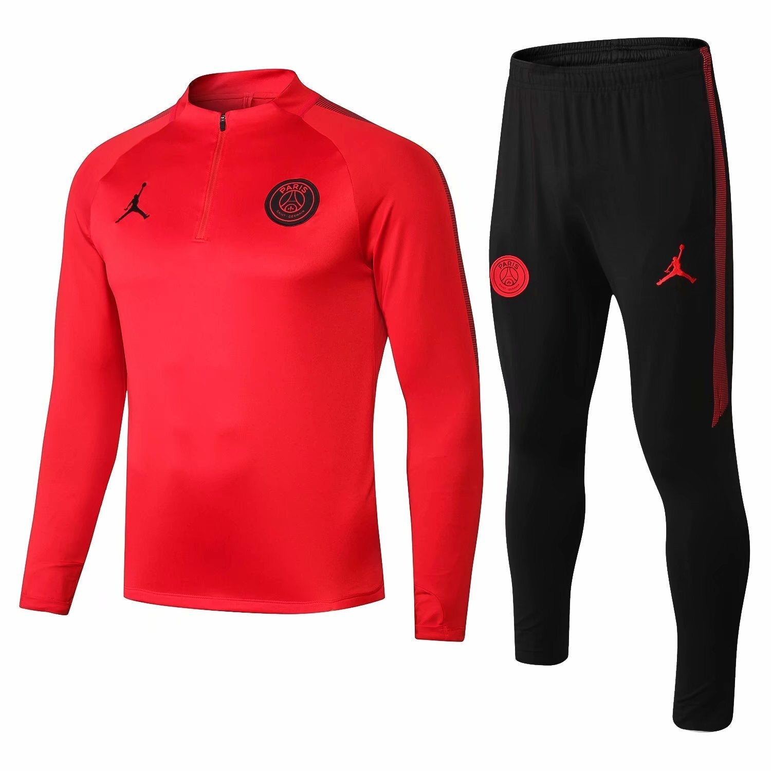 PSG HALF ZIPPER RED 0 Soccer Jersey sports jersey product view 1