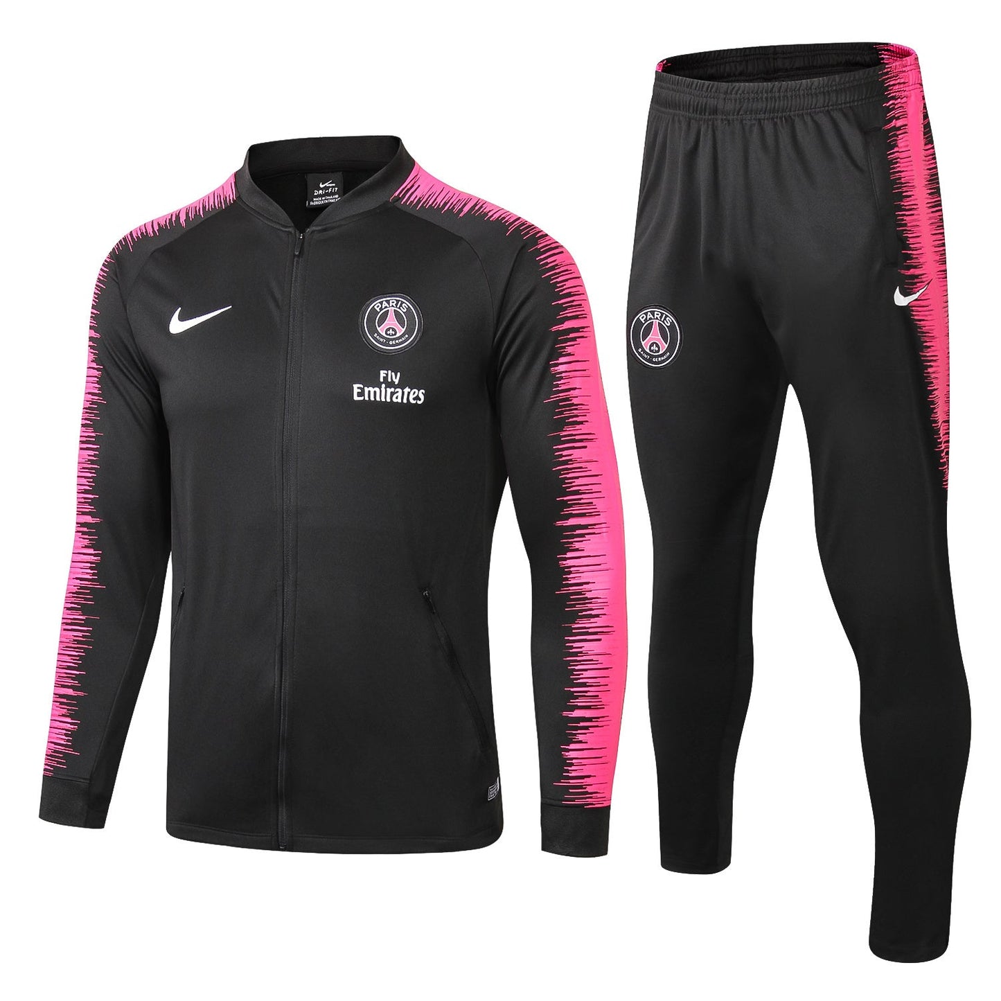 PSG LONG BLACK PINK BIG PRINT 1819 Black Soccer Jersey sports jersey product view 1