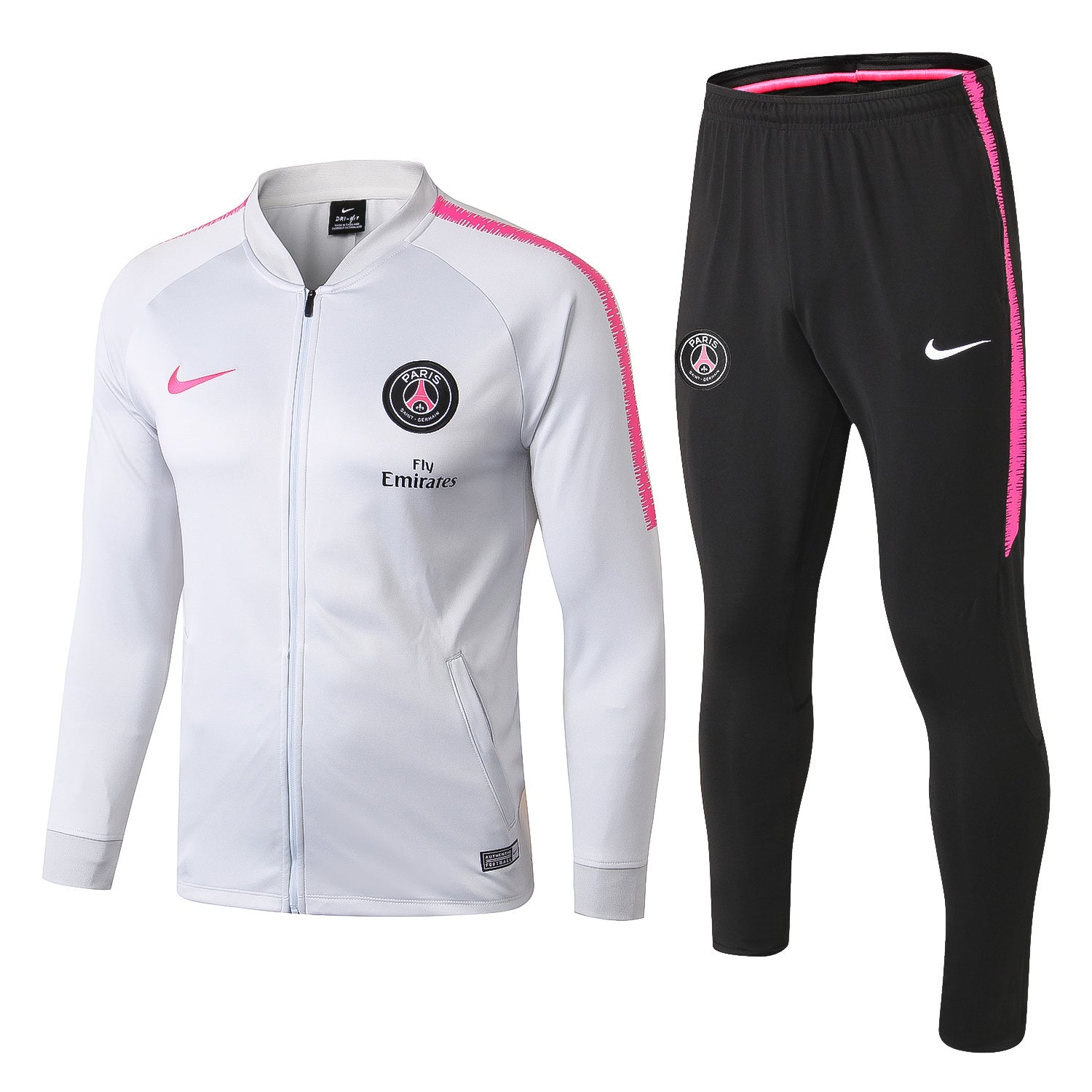 PSG LONG GREY PINK 1819 Soccer Jersey sports jersey product view 1