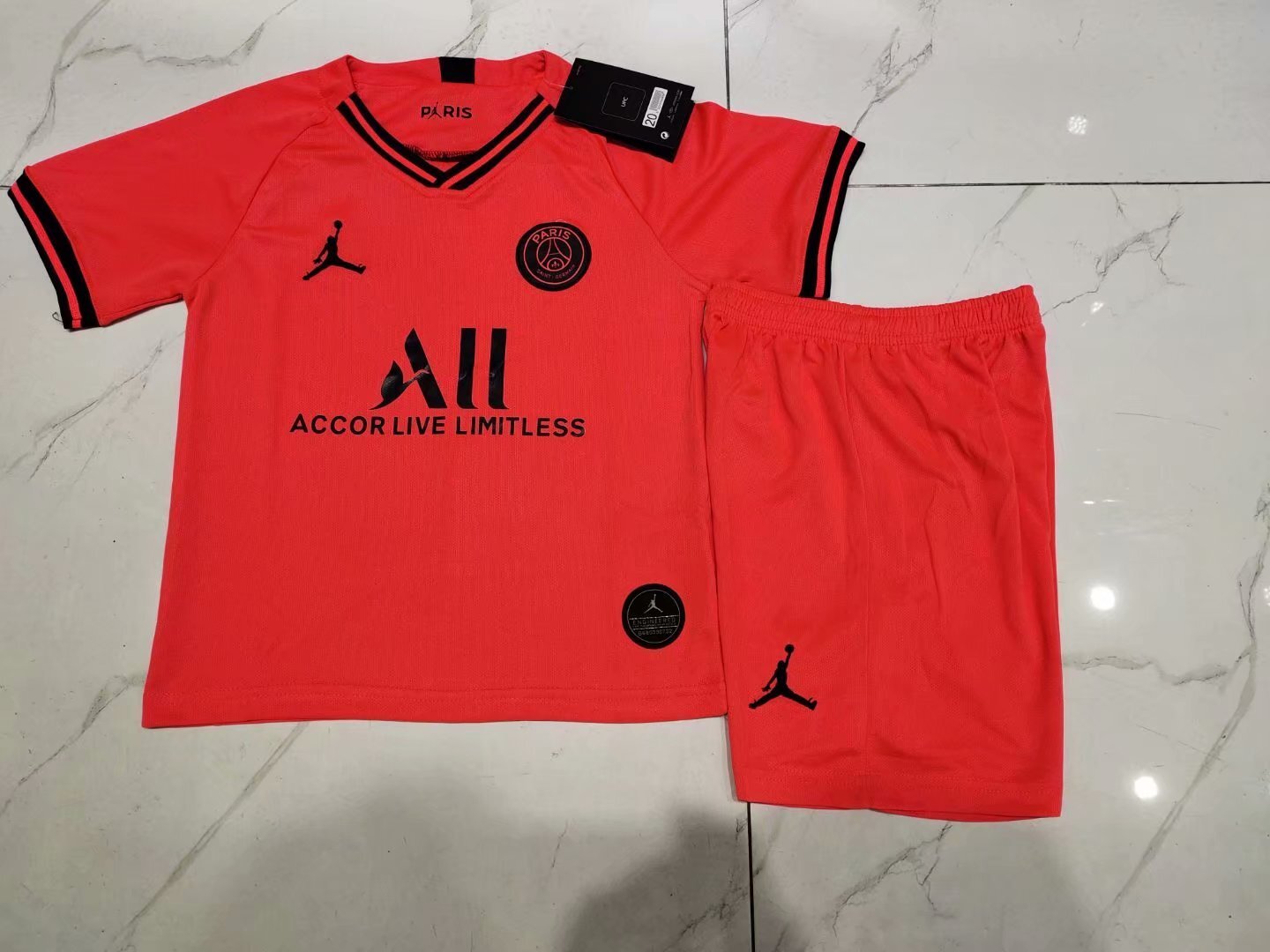 PSG Orange Soccer Jersey sports jersey product view 1