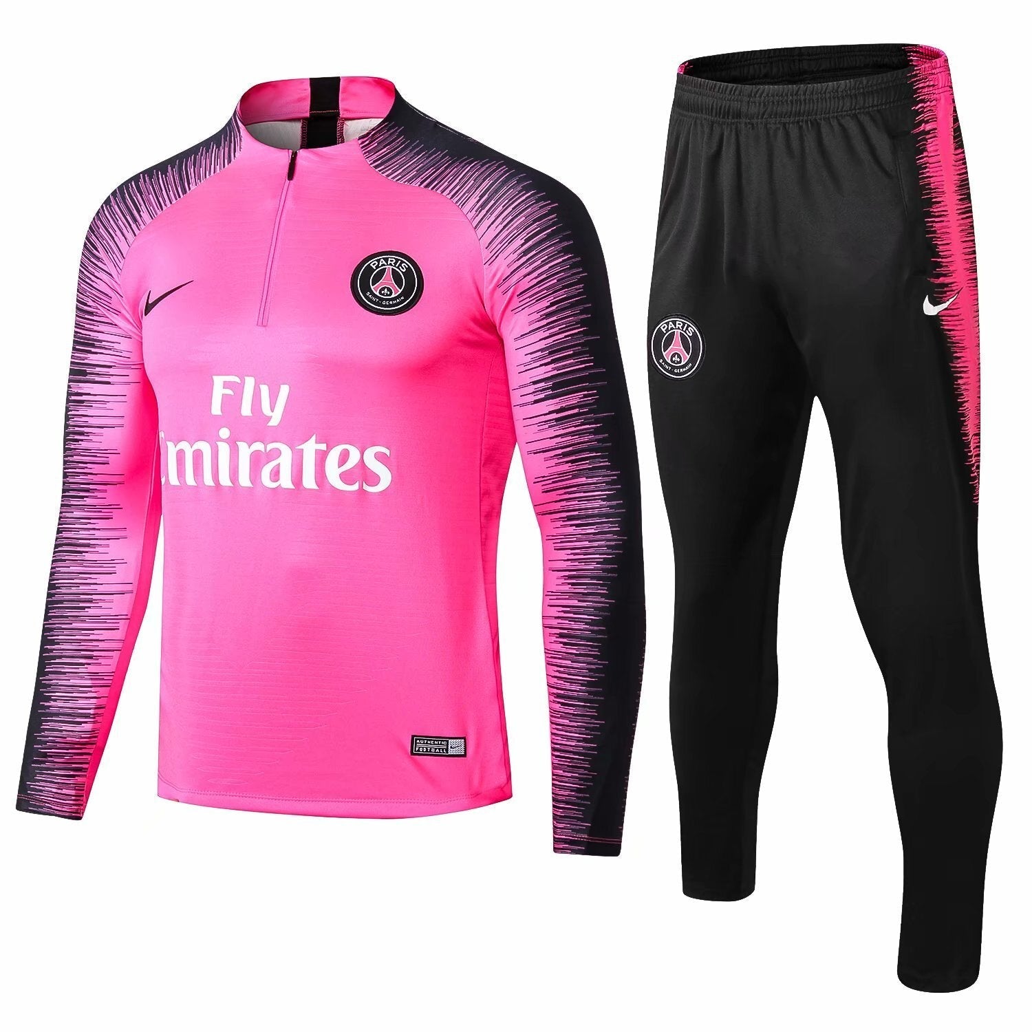 PSG (BIG PRINT)HOT PINK HALF ZIP TRAINING 1 Soccer Jersey sports jersey product view 1