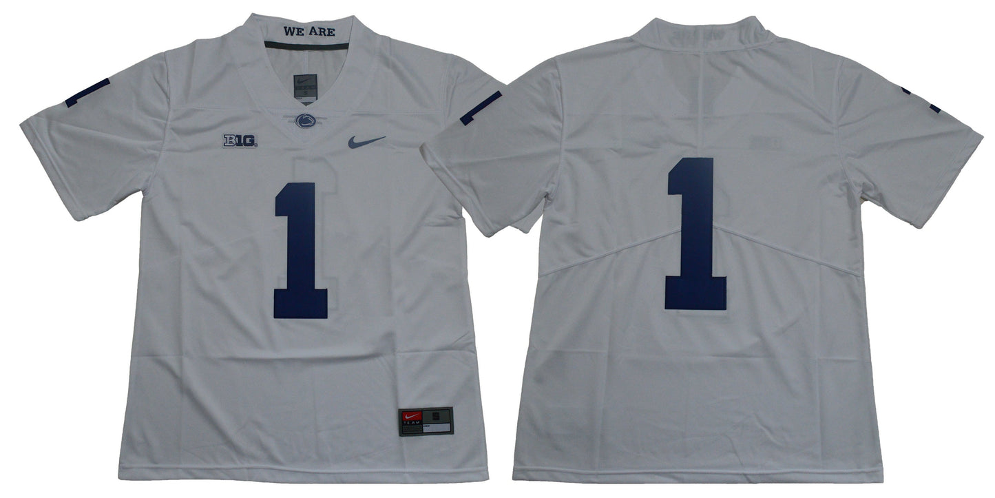 PSU 1 Legend White College Football Jersey football jersey product view 1