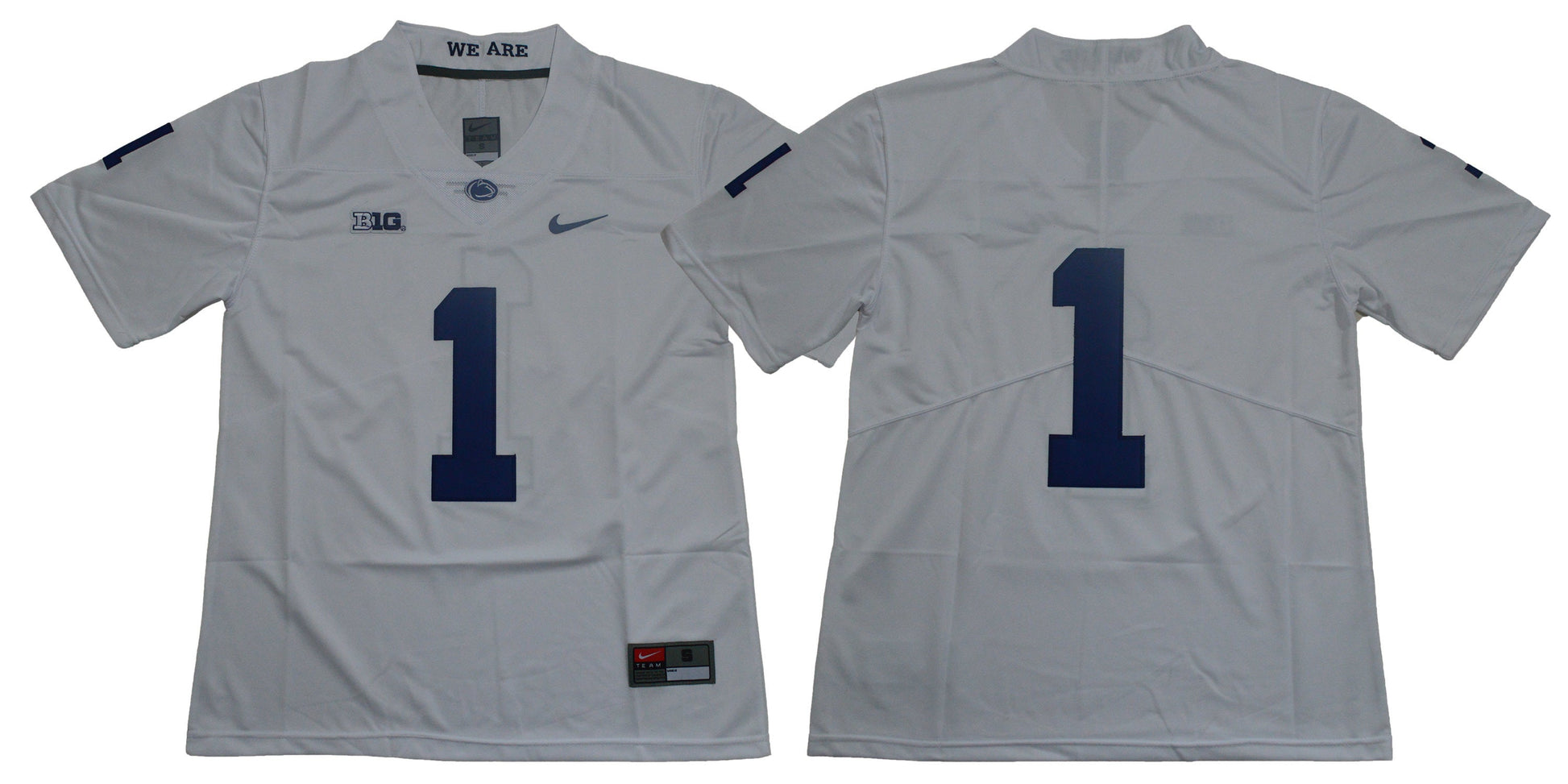 PSU 1 Legend White College Football Jersey football jersey product view 1
