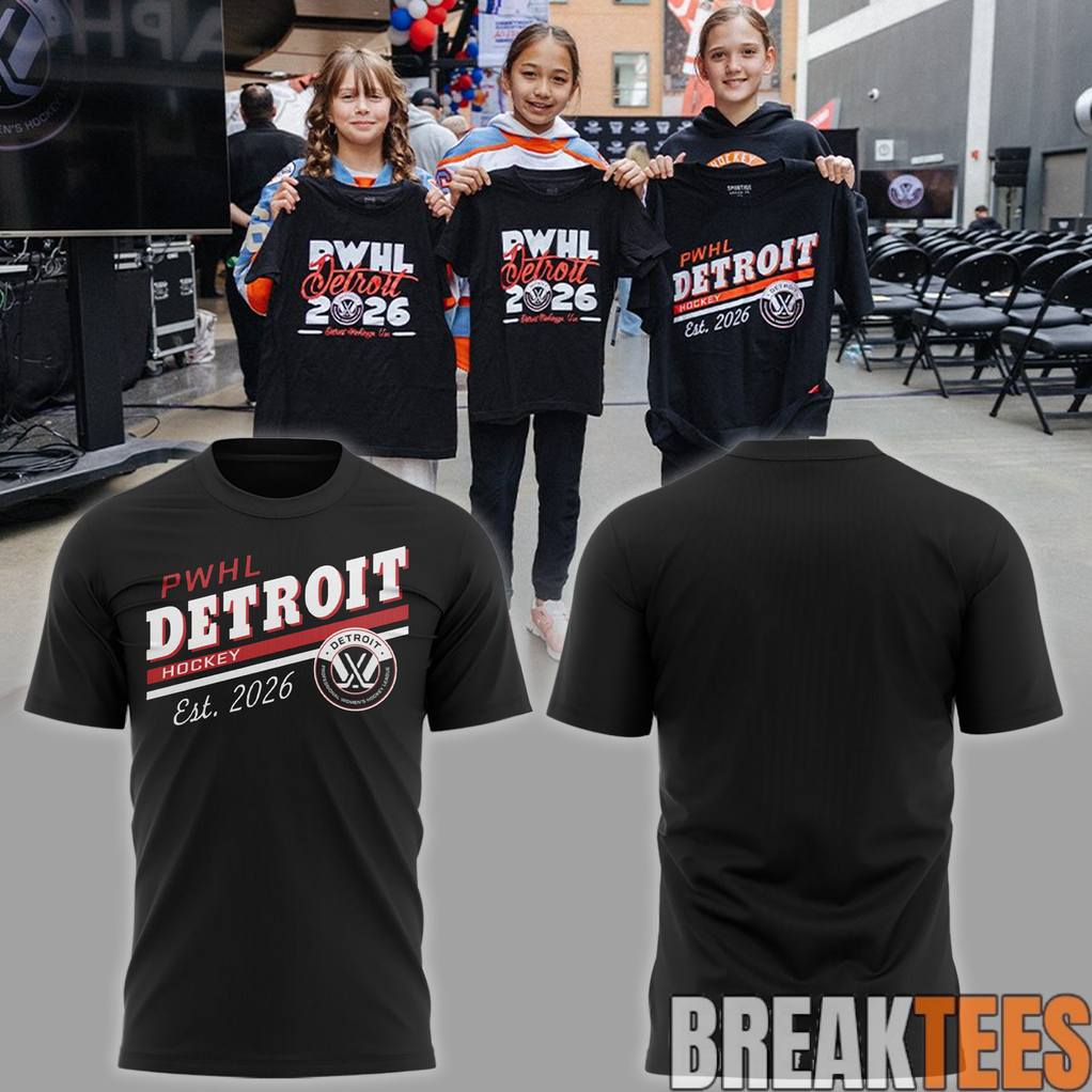 PWHL Detroit Shirt Unisex T-shirt, Sweatshirt, Hoodie, Long Sleeve Tee - T-Shirt, Sweatshirt, Hoodie