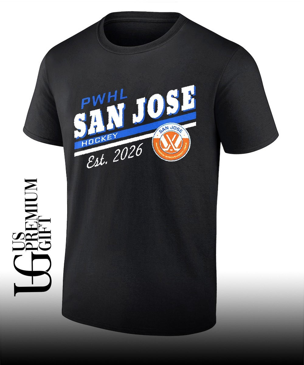 PWHL San Jose hockey Est 2026 shirt Unisex T-shirt, Sweatshirt, Hoodie, Long Sleeve Tee - T-Shirt, Sweatshirt, Hoodie