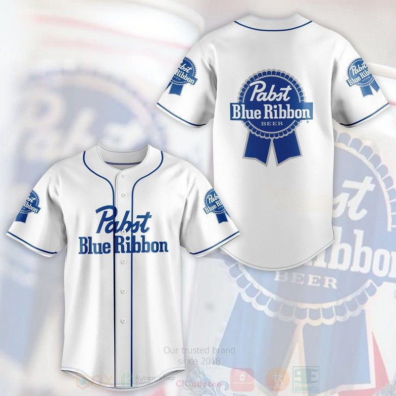 FASHION Pabst Blue Ribbon Baseball Jerseys Botton Shirt baseball jersey product view 1