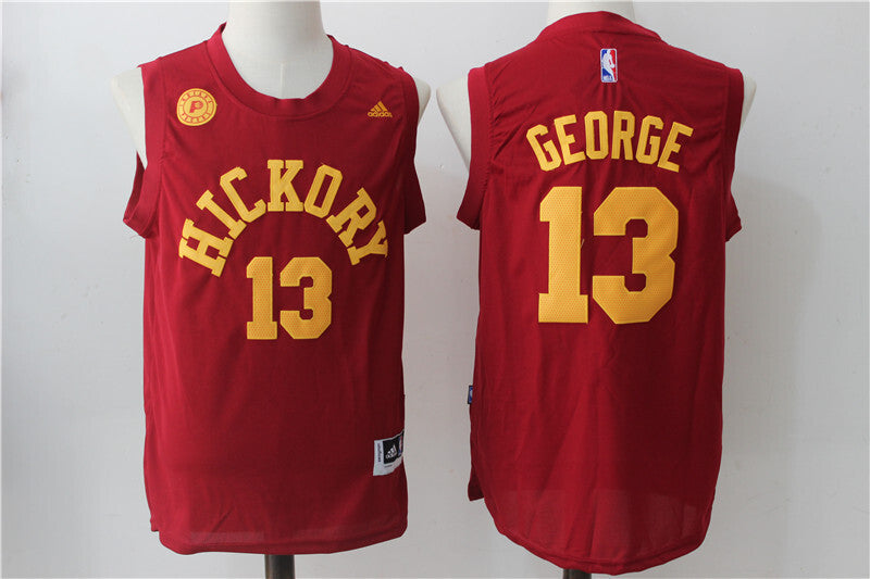 Pacers 13 # Paul · Red NBA Jersey -jpg.jpg Basketball Jersey basketball jersey product view 1