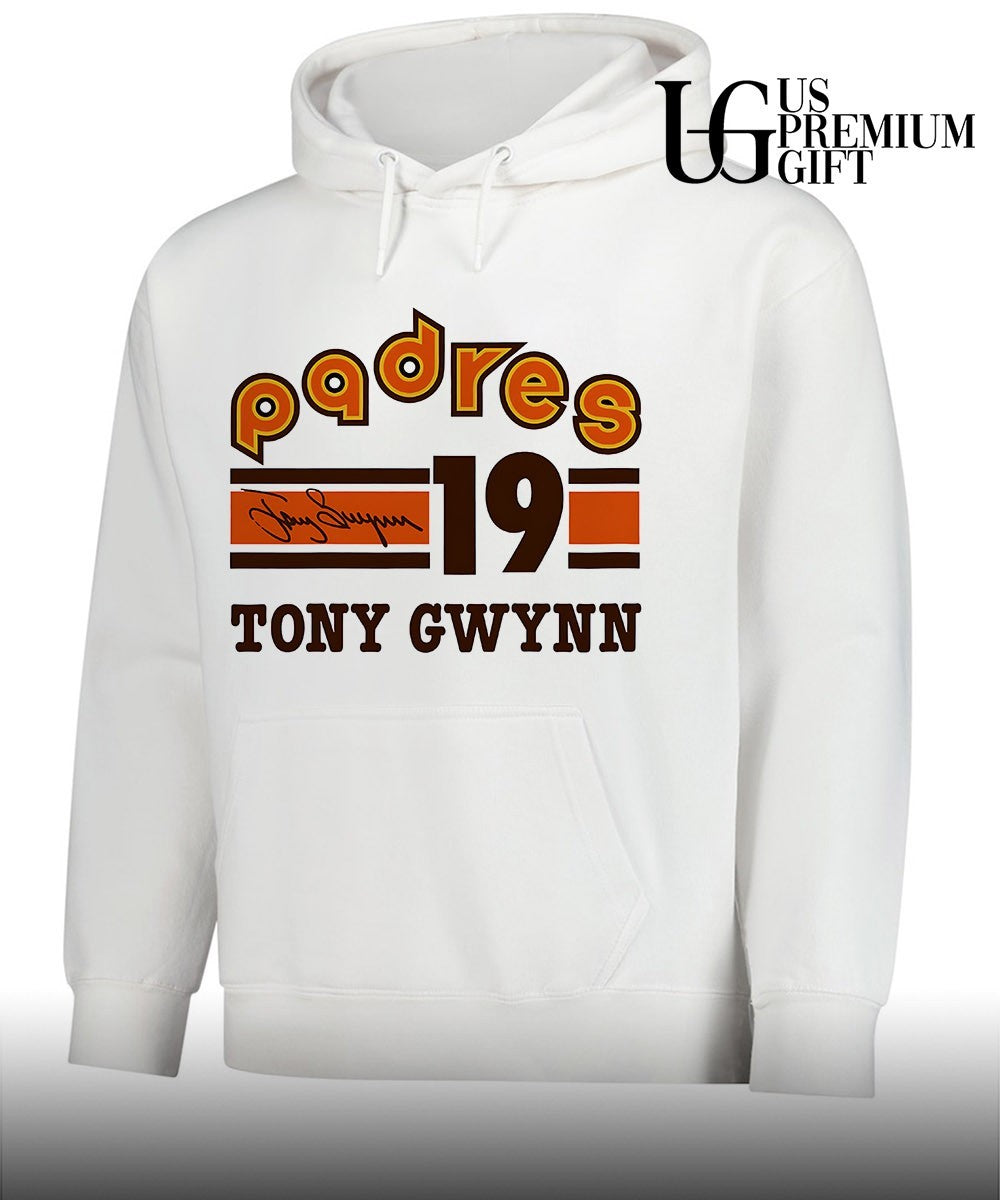 Padres 19 Tony Gwynn signature - Adult & Kids T-Shirts, Sweatshirts & Hoodies apparel design preview 2