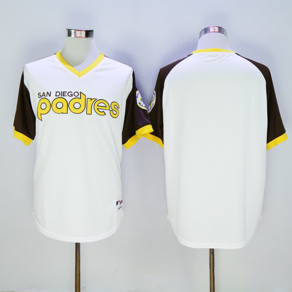 Padres Blank White 1978 Inverted Baseball Jersey baseball jersey product view 1