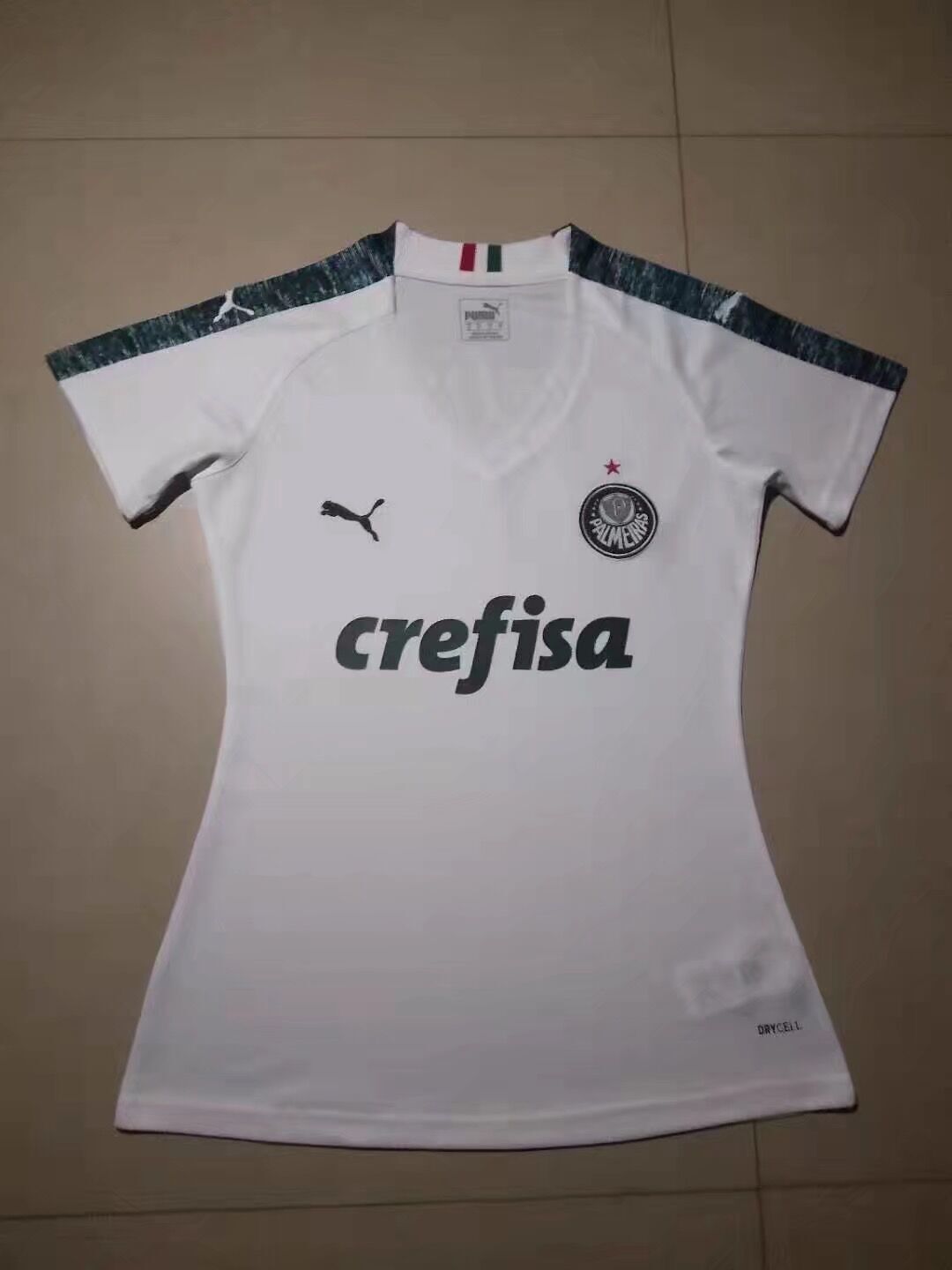 Palmeiras away white woman soccer jersey 19-20 season Style 2 sports jersey product view 1