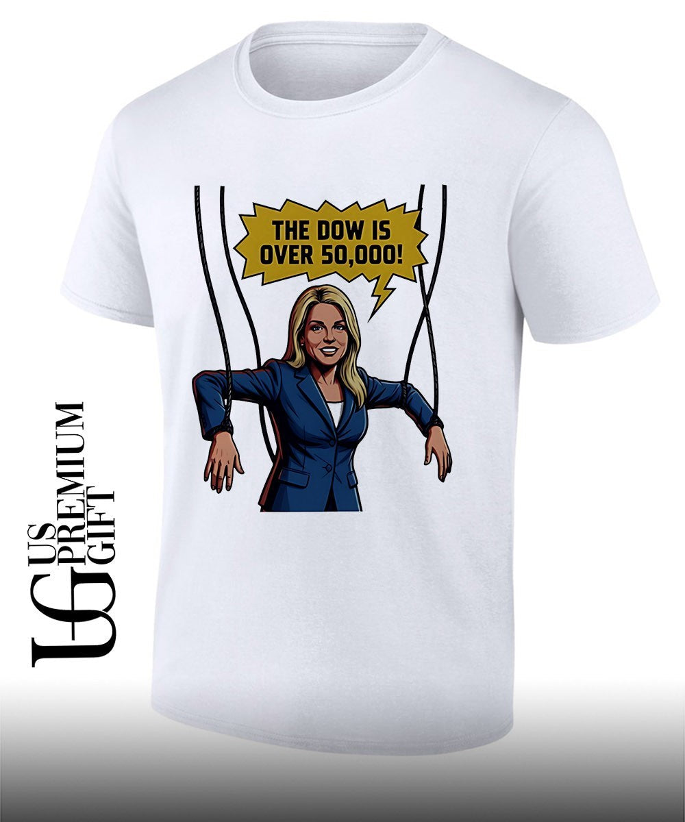 Pam Bondi the dow is over 50 000 cartoon shirt Unisex T-shirt, Sweatshirt, Hoodie, Long Sleeve Tee - T-Shirt, Sweatshirt, Hoodie