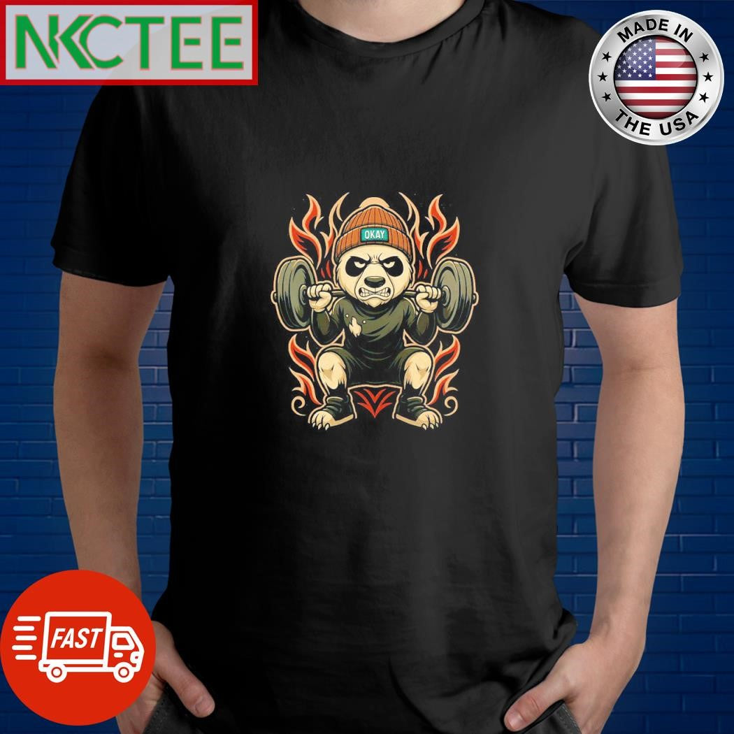 Panda gym angry shirt Unisex T-shirt, Sweatshirt, Hoodie, Long Sleeve Tee - T-Shirt, Sweatshirt, Hoodie