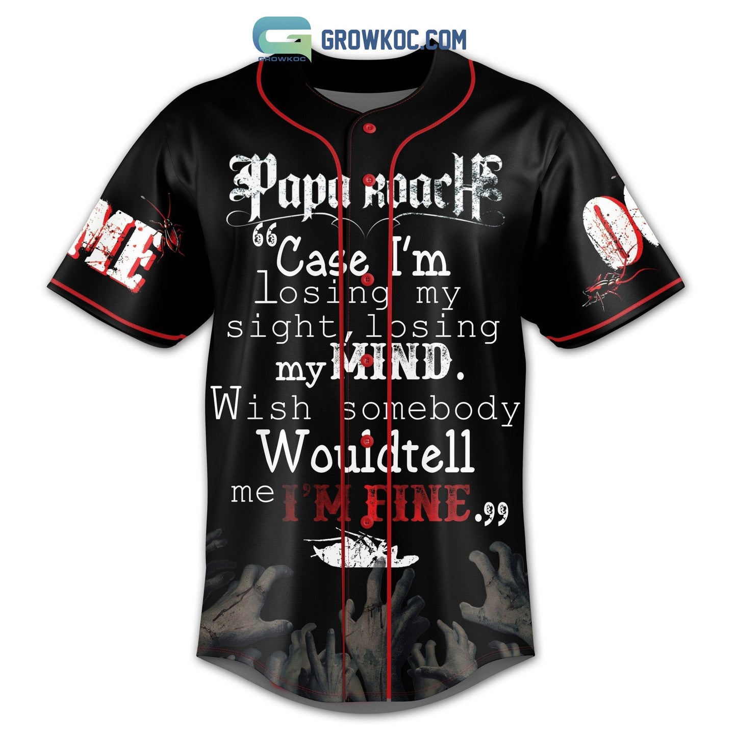 Papa Roach My Heart Into Pieces Personalized Baseball Jersey baseball jersey product view 2