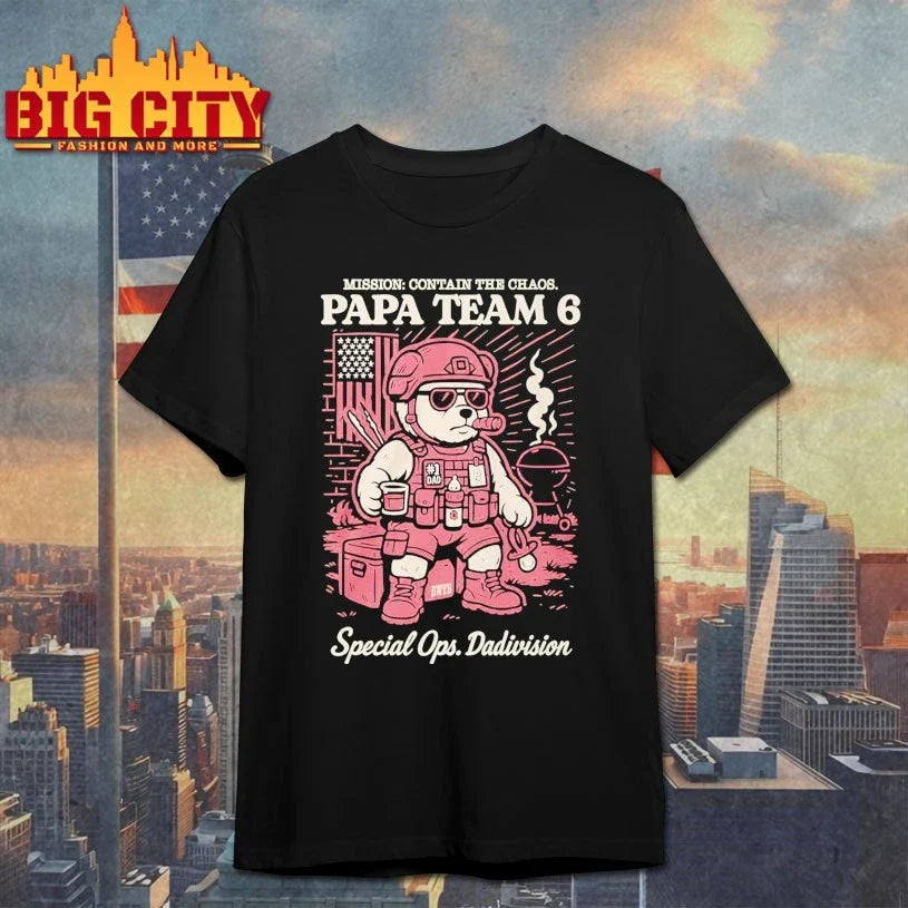 Papa Team 6 Special Ops Dadivision shirt Unisex T-shirt, Sweatshirt, Hoodie, Long Sleeve Tee - T-Shirt, Sweatshirt, Hoodie