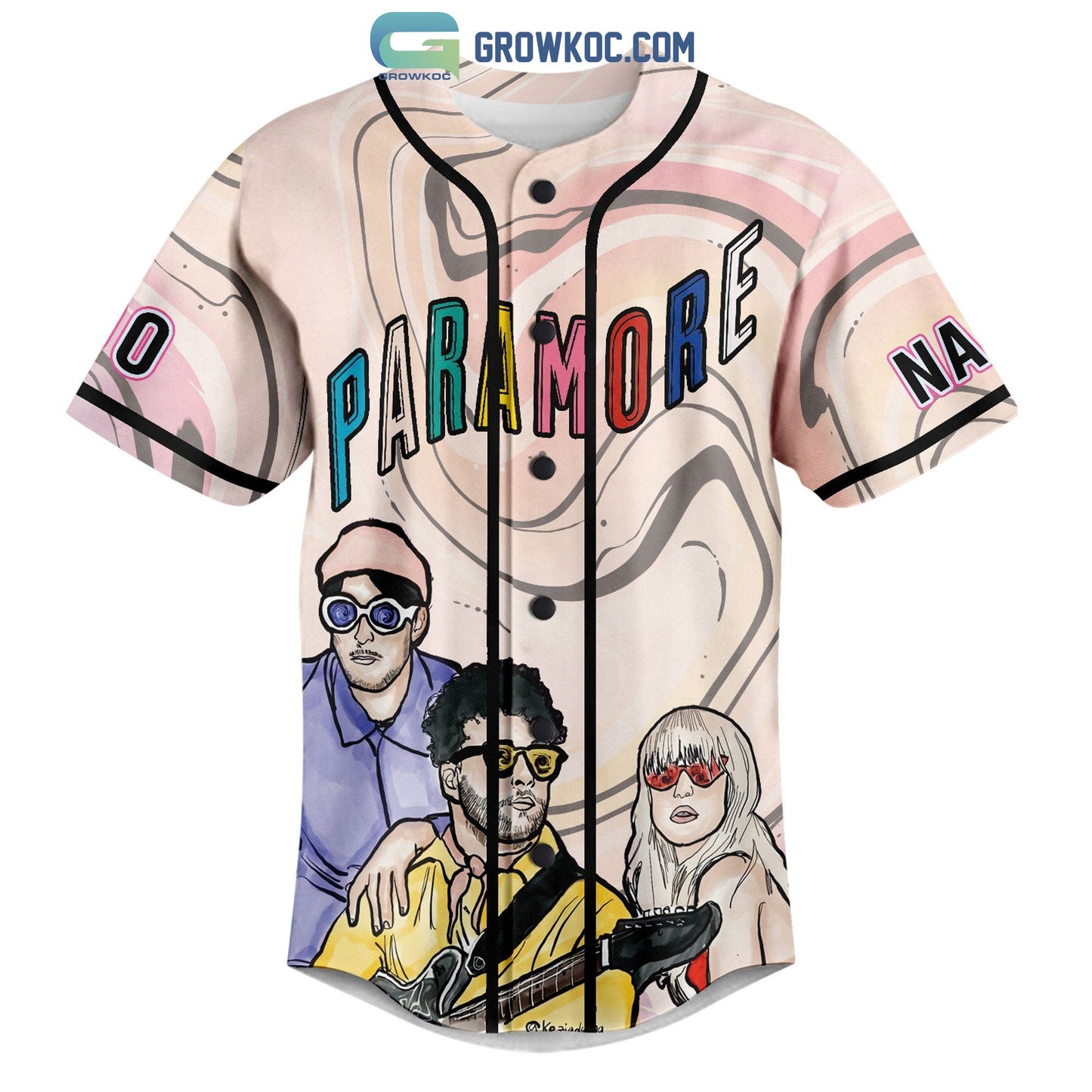 Paramore Ain’t It Fun Livin’ In The Real World Personalized Baseball Jersey baseball jersey product view 2