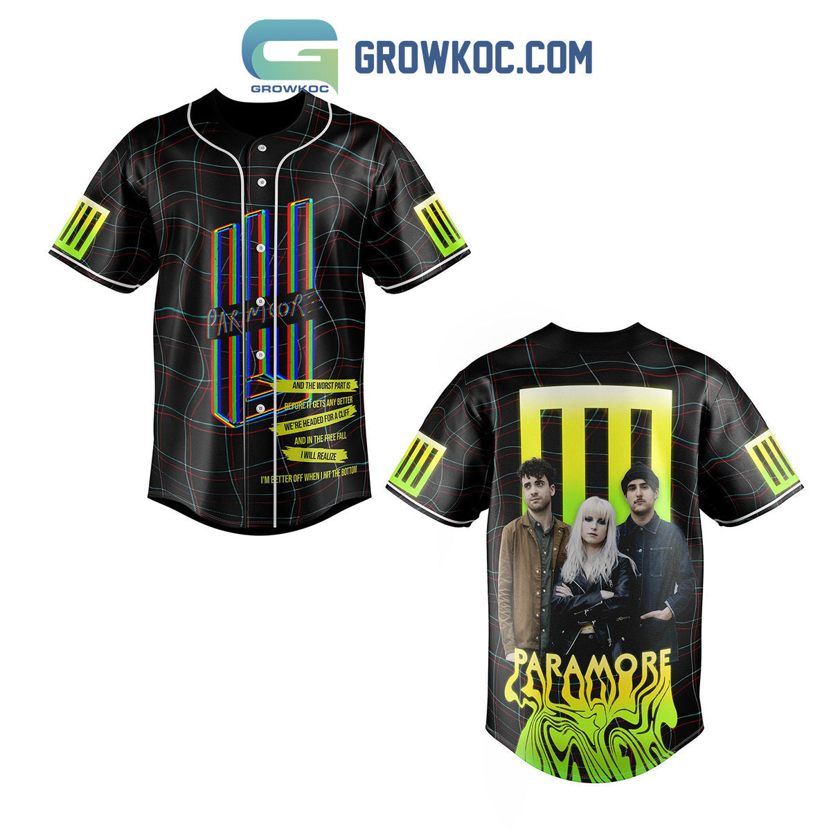 Paramore And The Worst Part Is Before It Gets Any Better Baseball Jersey baseball jersey product view 1
