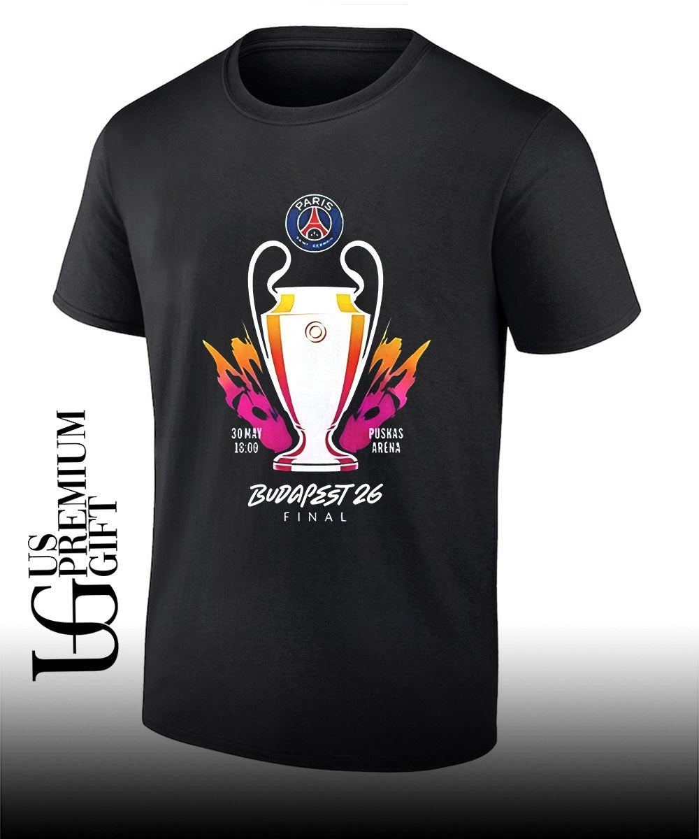Paris Saint-Germain Budapest 26 Final shirt Unisex T-shirt, Sweatshirt, Hoodie, Long Sleeve Tee - T-Shirt, Sweatshirt, Hoodie