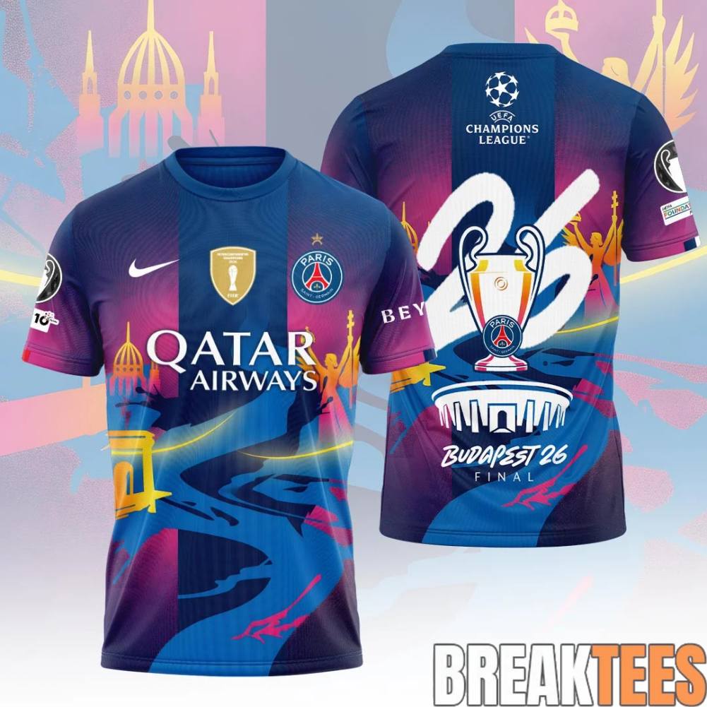 Paris Saint-Germain Champions League Final 2026 T-Shirt Unisex T-shirt, Sweatshirt, Hoodie, Long Sleeve Tee - T-Shirt, Sweatshirt, Hoodie