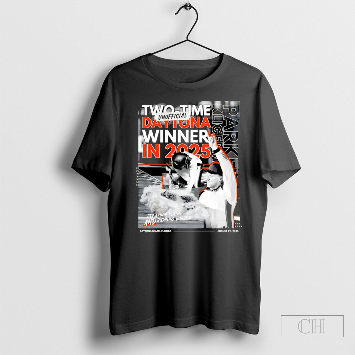 Parker Kligerman Two Time 2025 Daytona Winner Graphic Shirt Tee Unisex T-shirt, Sweatshirt, Hoodie, Long Sleeve Tee - T-Shirt, Sweatshirt, Hoodie