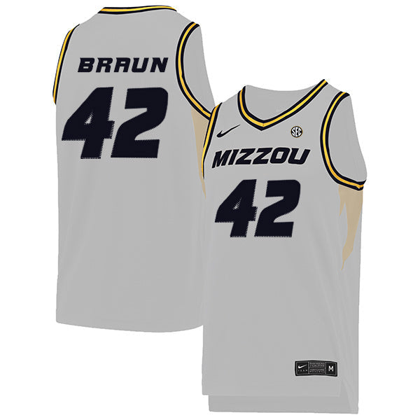 Parker Braun 42 White College Football Jersey football jersey product view 1