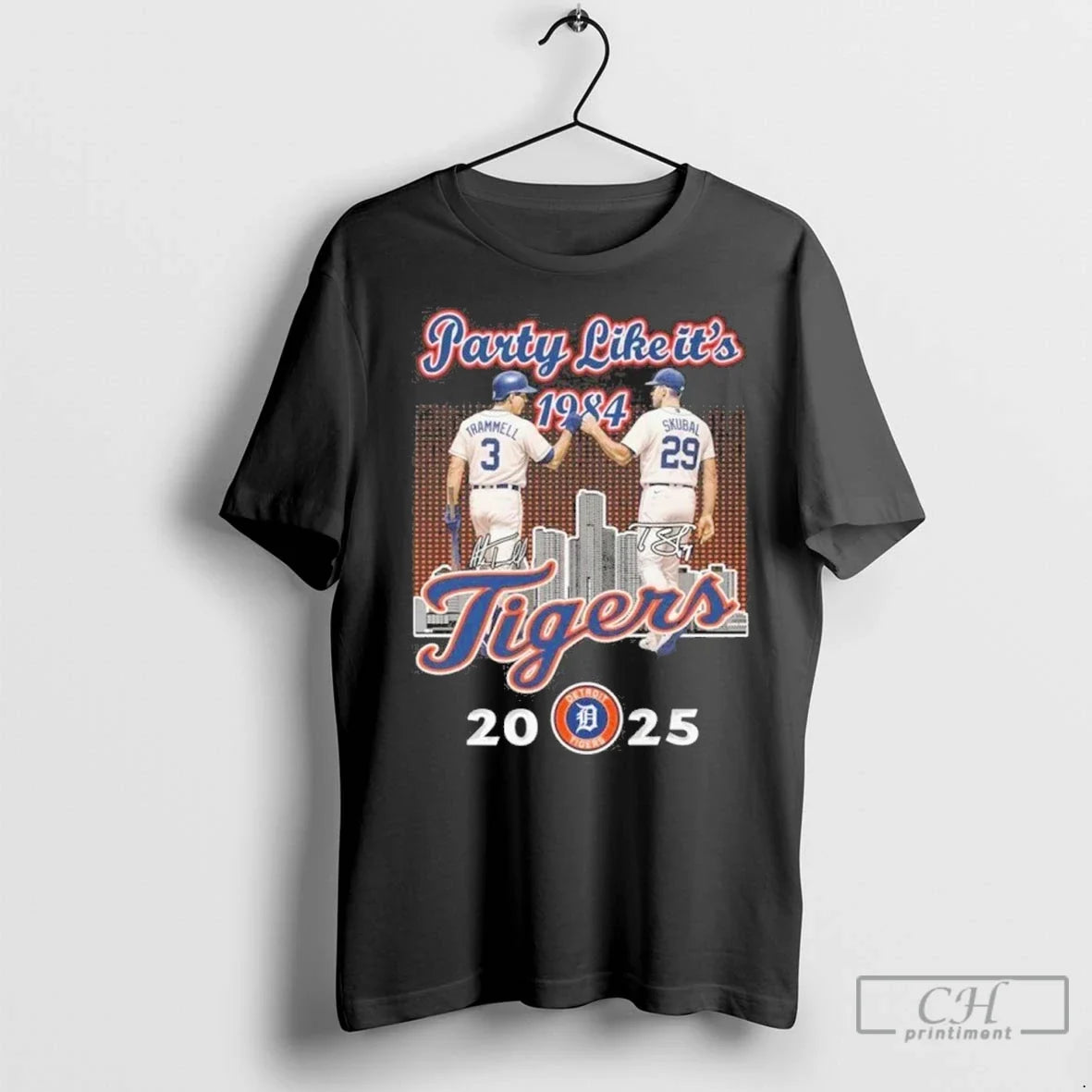 Party Like Its 1984 Detroit Tigers 2025 T Shirts Unisex T-shirt, Sweatshirt, Hoodie, Long Sleeve Tee - T-Shirt, Sweatshirt, Hoodie