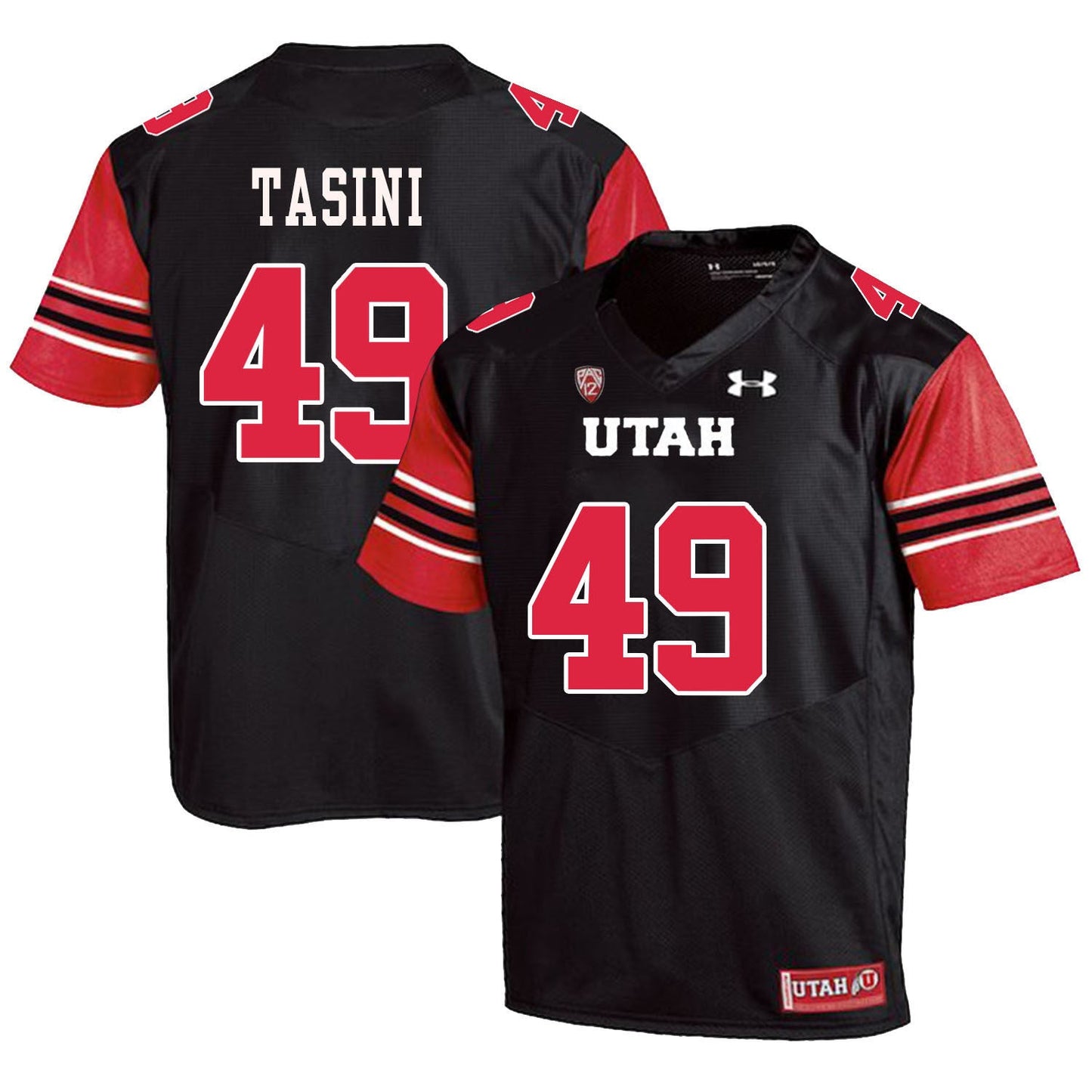 Pasoni Tasini 49 Black College Football Jersey football jersey product view 1
