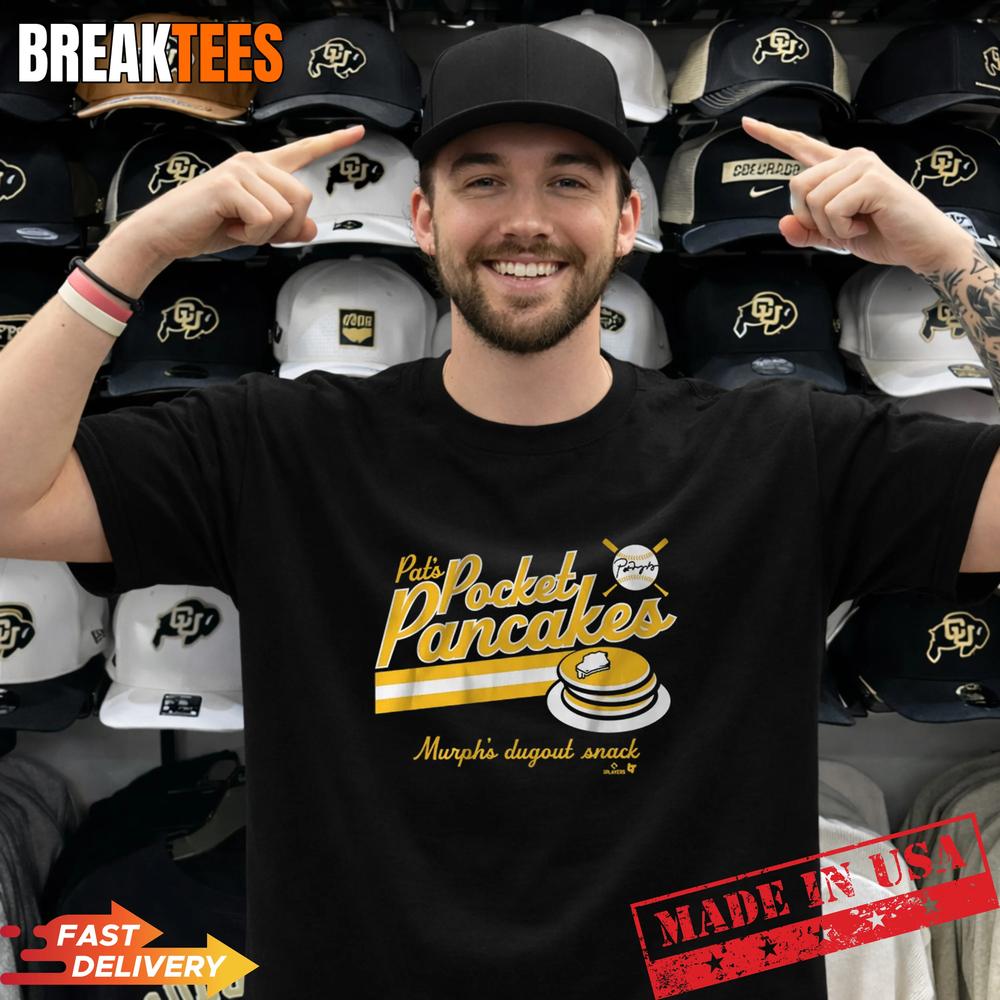 Pat Murphy Pocket Pancakes Baseball Fan Graphic Shirt Unisex T-shirt, Sweatshirt, Hoodie, Long Sleeve Tee - T-Shirt, Sweatshirt, Hoodie