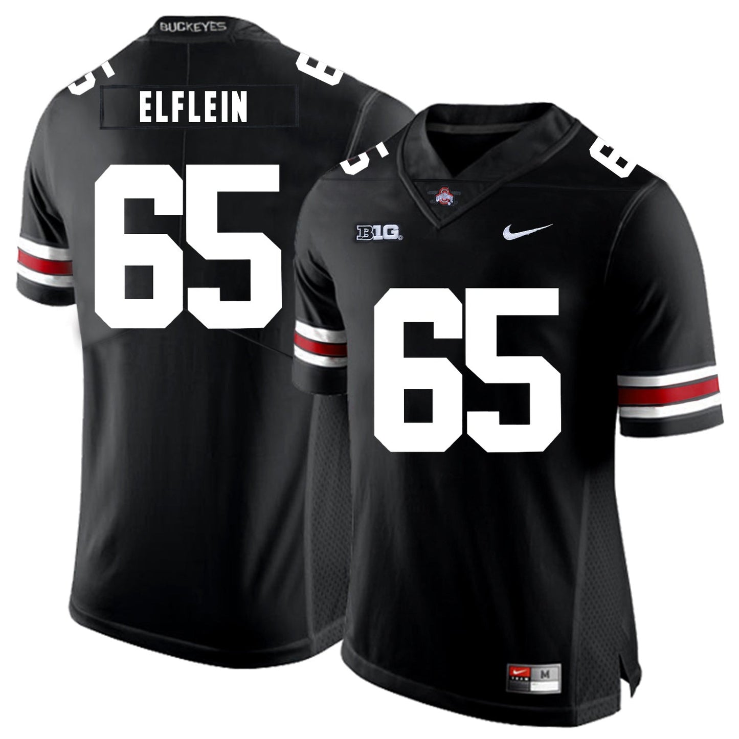 Pat Elflein 65 Black College Football Jersey football jersey product view 1