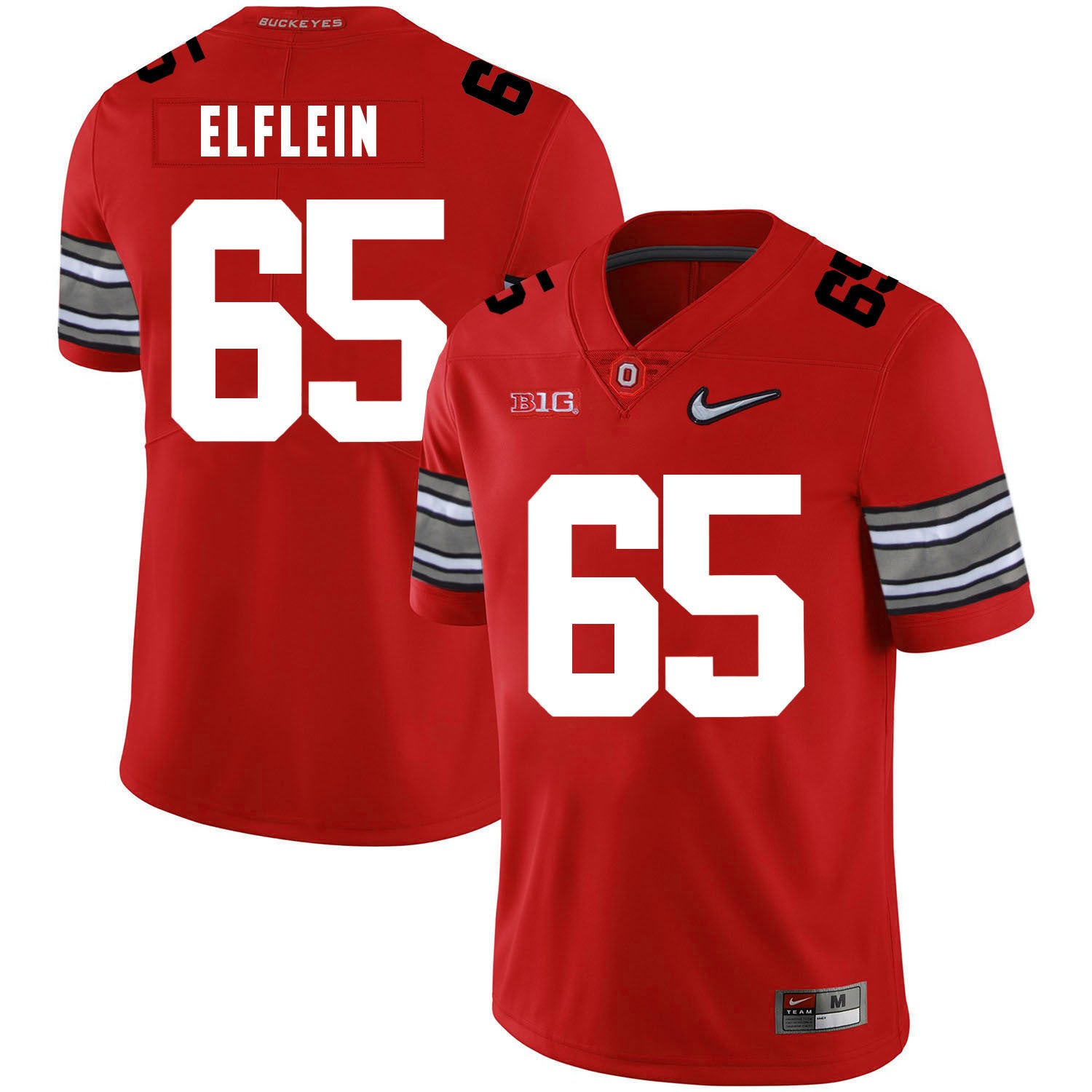Pat Elflein 65 Diamond Red College Football Jersey football jersey product view 1