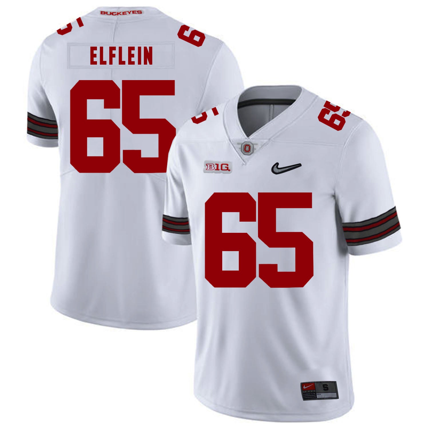 Pat Elflein 65 Diamond White College Football Jersey football jersey product view 1
