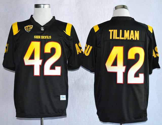 Pat Tillman 42 Black College Football Jersey football jersey product view 1