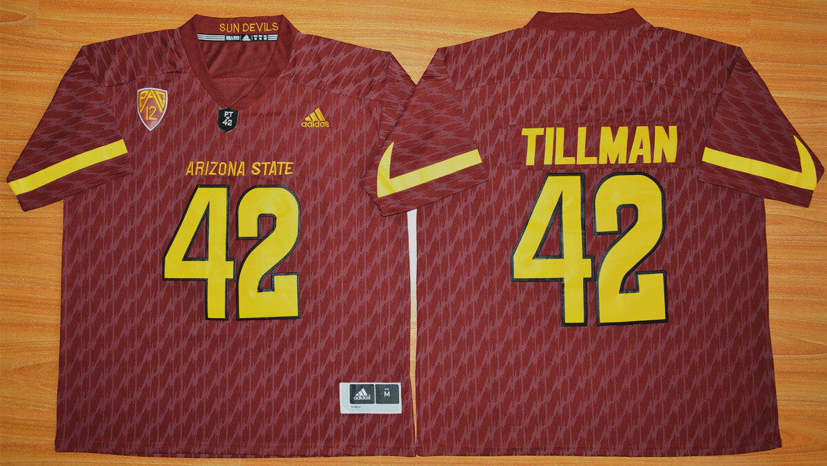 Pat Tillman 42 Maroon College Football Jersey football jersey product view 1