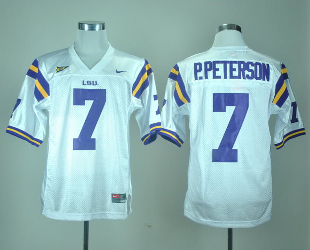 Patrick Peterson 7 White College Football Jersey football jersey product view 1