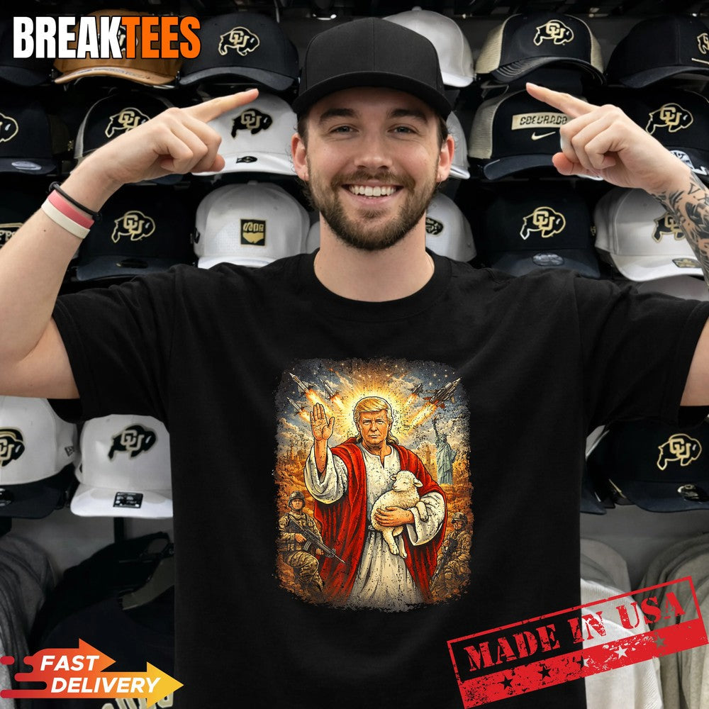 Patriotic Trump Jesus Christian Healer Savior Faith Freedom Shirt Unisex T-shirt, Sweatshirt, Hoodie, Long Sleeve Tee - T-Shirt, Sweatshirt, Hoodie