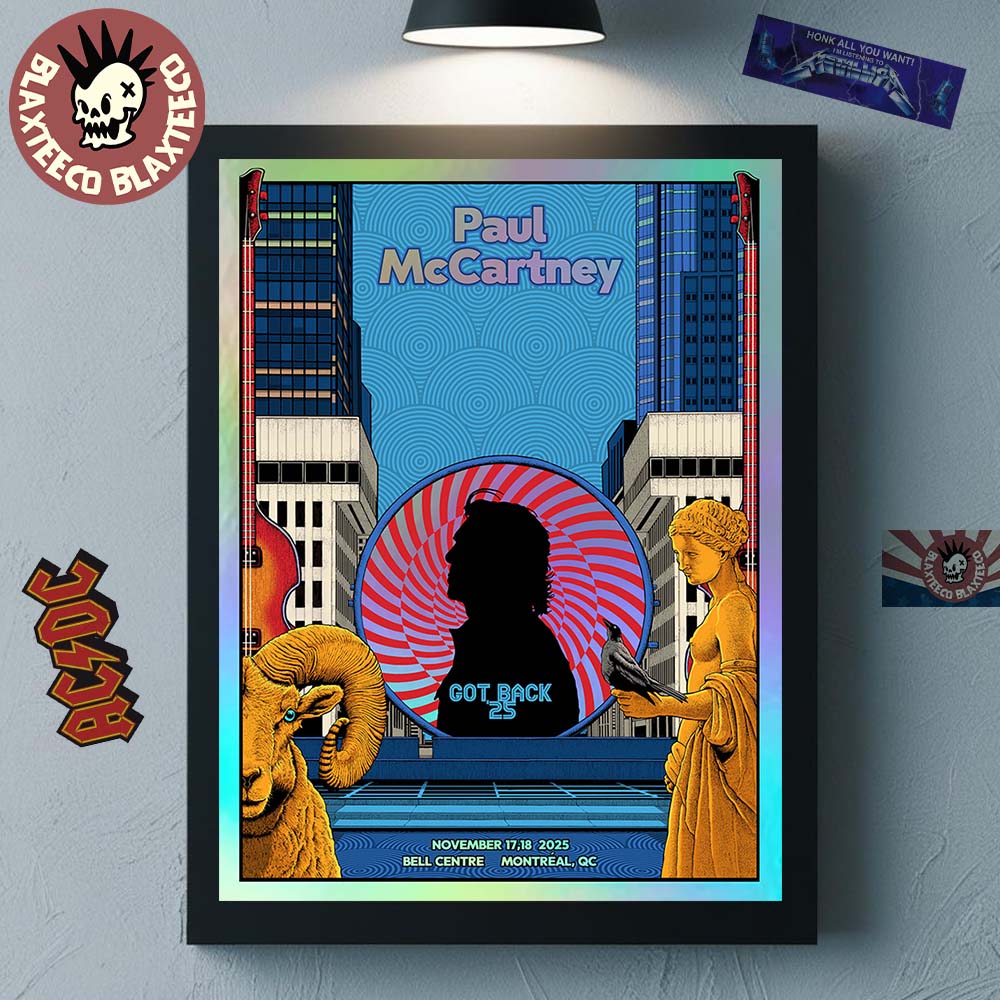 Paul McCartney Got Back 2025 Montreal Quebec Canada Event Poster At Bell Centre On November 17 And 18 2025 Home Decor Poster Canvas - T-Shirt, Sweatshirt, Hoodie