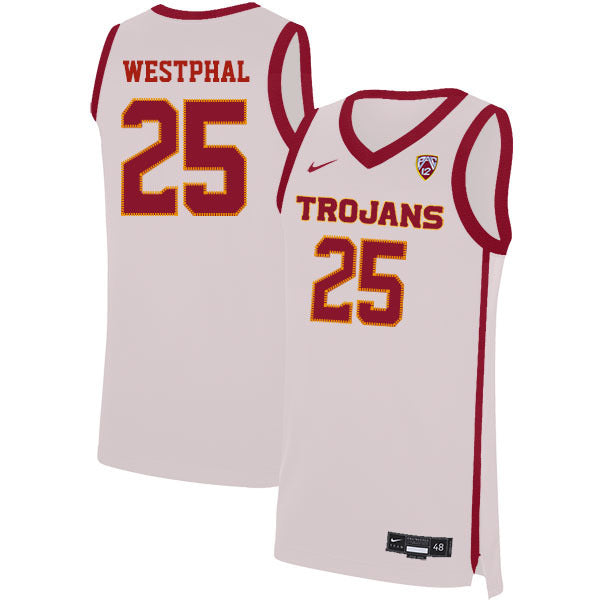 Paul Westphal 25 White College Football Jersey football jersey product view 1