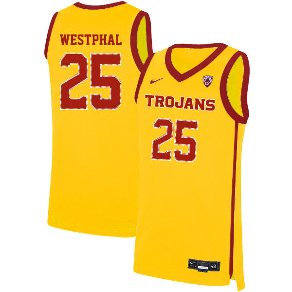 Paul Westphal 25 Yellow College Football Jersey football jersey product view 1