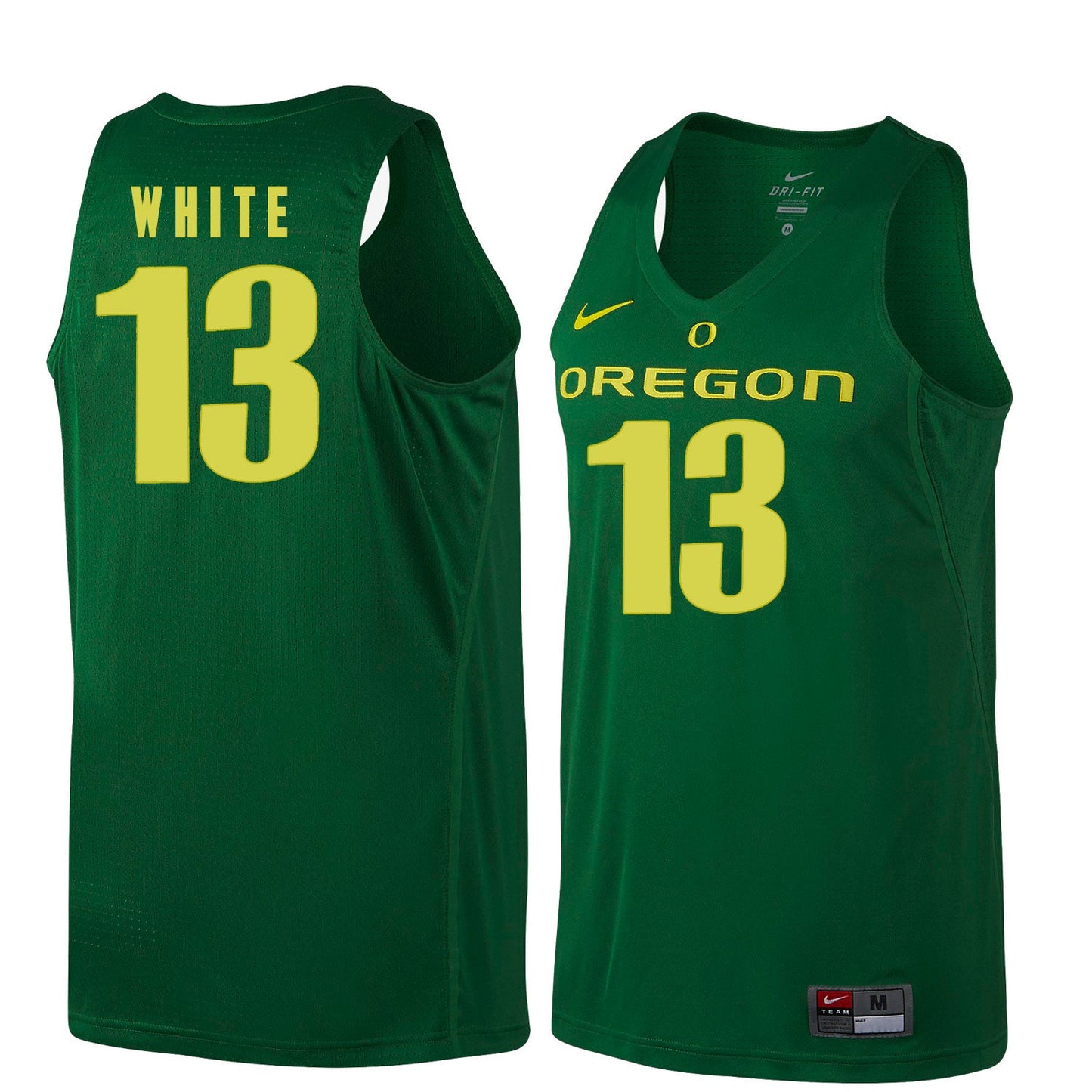 Paul White 13 Dark Green College Football Jersey football jersey product view 1
