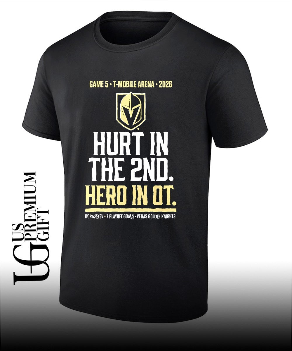 Pavel Dorofeyev 7 Playoff Goals Hurt Then Hero Golden Knights Playoffs 2026 NHL shirt Unisex T-shirt, Sweatshirt, Hoodie, Long Sleeve Tee - T-Shirt, Sweatshirt, Hoodie