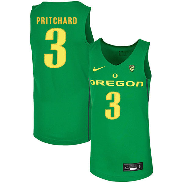 Payton Pritchard 3 Green College Football Jersey football jersey product view 1