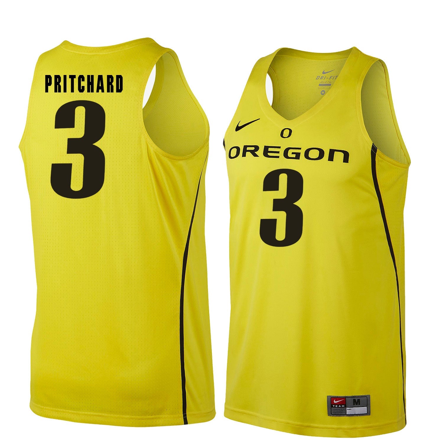 Payton Pritchard 3 Yellow College Football Jersey football jersey product view 1