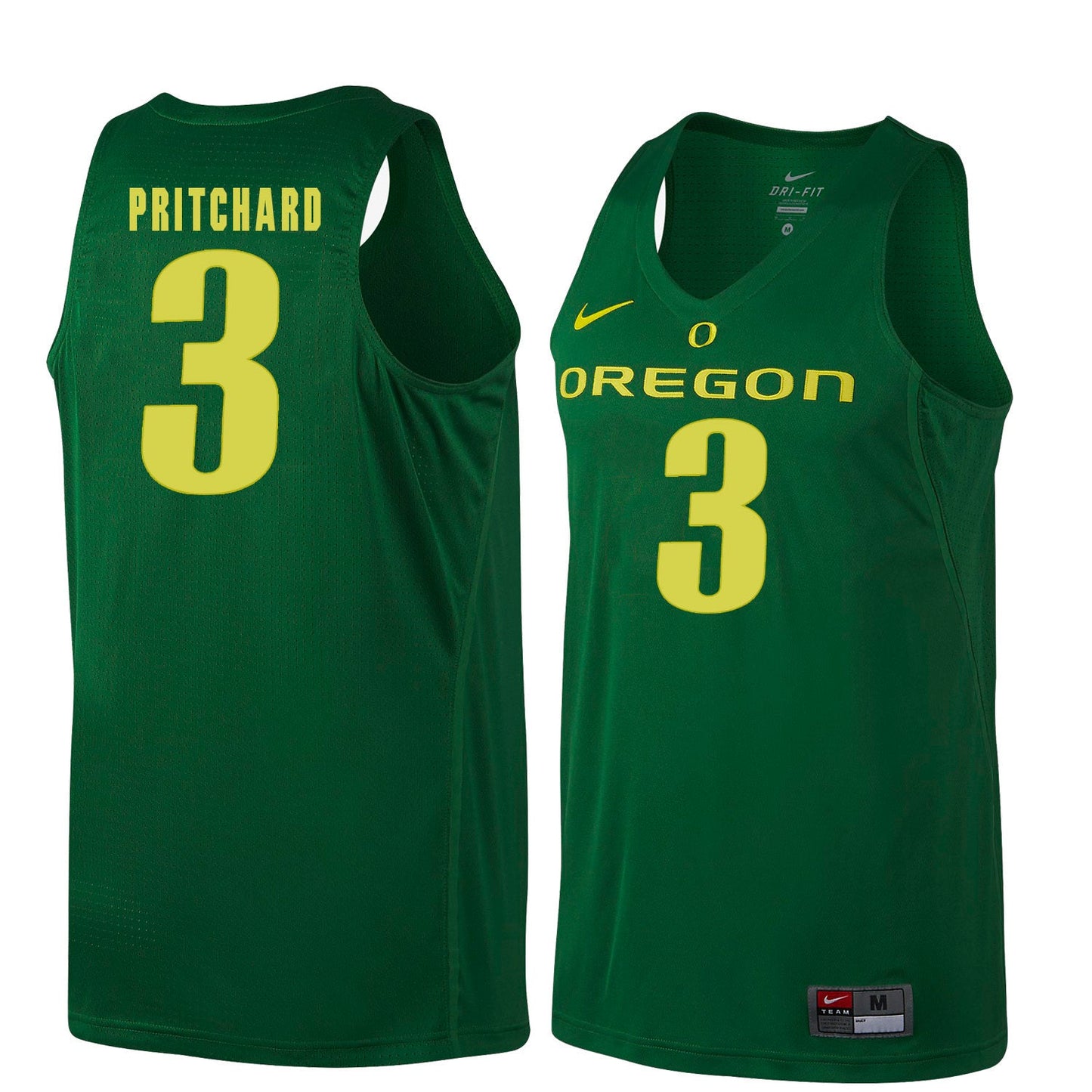 Payton Pritchard Dark Green College Football Jersey football jersey product view 1