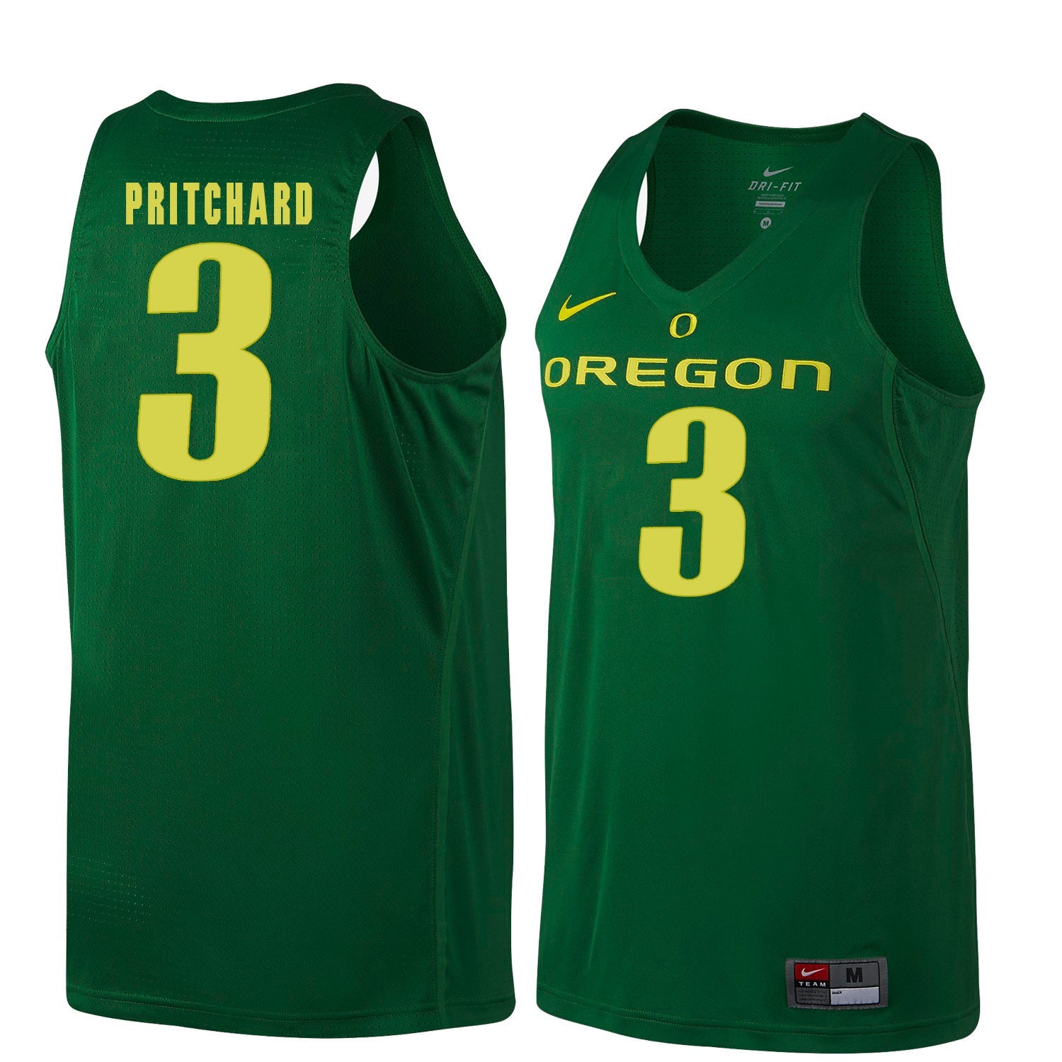 Payton Pritchard Dark Green College Football Jersey football jersey product view 1