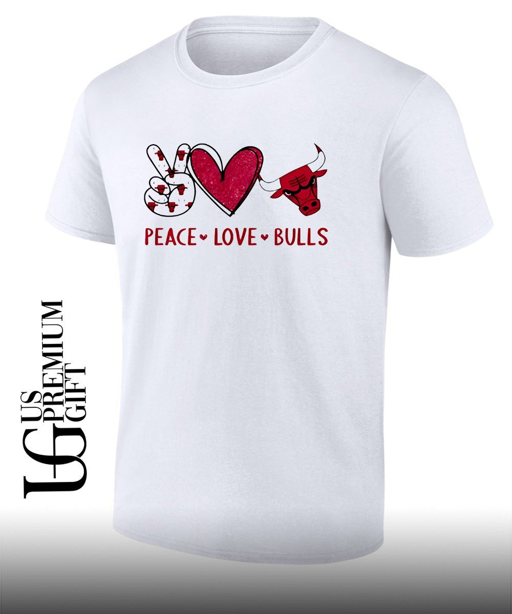 Peace Love Chicago Bulls NBA shirt Unisex T-shirt, Sweatshirt, Hoodie, Long Sleeve Tee - T-Shirt, Sweatshirt, Hoodie