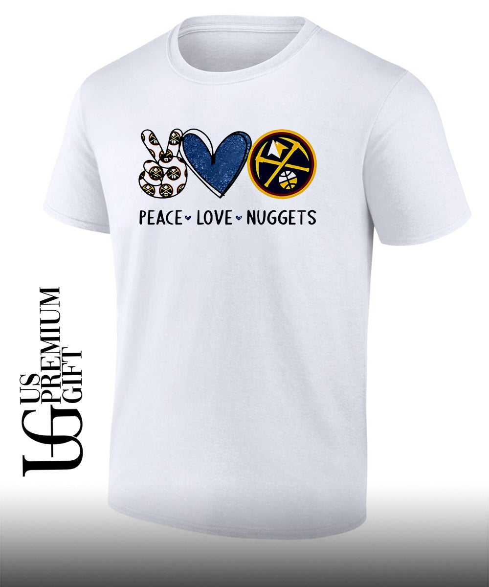 Peace Love Denver Nuggets NBA shirt Unisex T-shirt, Sweatshirt, Hoodie, Long Sleeve Tee - T-Shirt, Sweatshirt, Hoodie